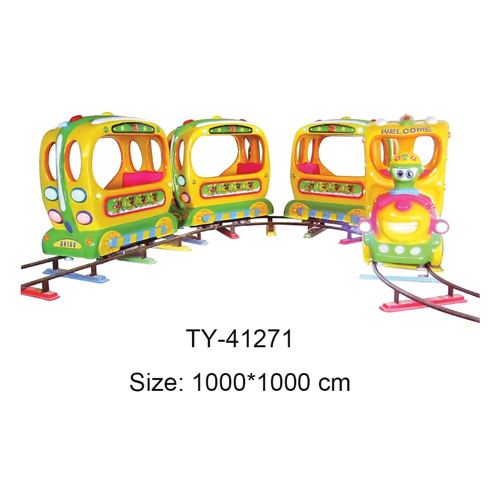 Cheap Price Amusement Park Equipment Children Kids Track Train Electric Trains For Square Park