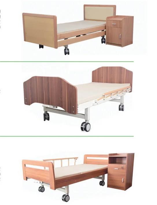 Comfortable Experience Elegant Wooden Nursing Care Bed Simple Hospital Bed Home Nursing Bed