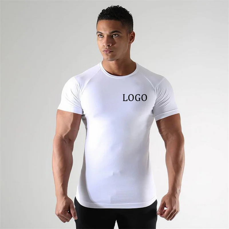 Outdoor Sports Training Short Sleeved Gym Clothes Basketball Wicking Quick Drying Tight Mens T Shirt
