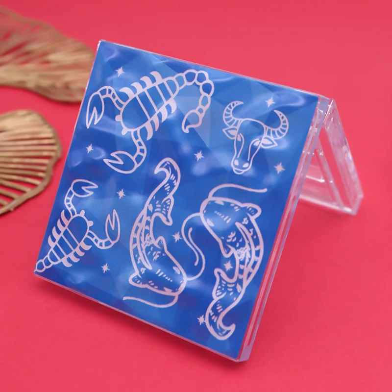 eyeshadow packaging container 6 color eye shadow glitter base with brush plate 3D print eye shadow