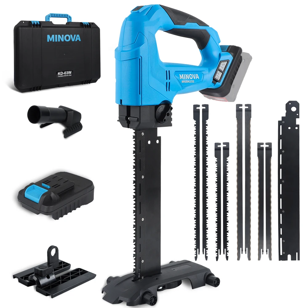 MINOVA Glass Wool Wood Fiber Mineral Wool Panels Cutter Insulation Material Saw With Battery Adapters