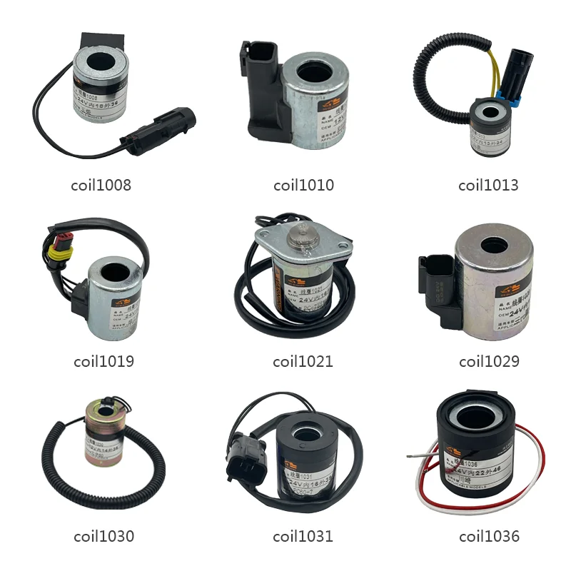 Excavator parts High Quality Suitable for Carterpllar excavator 307 12v 24V solenoid valve coil 1011