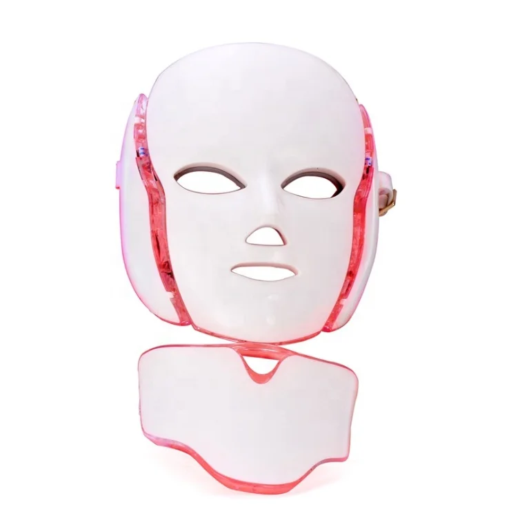 
Popular 7 Colors Photon LED Light PDT Therapy Facial Mask Face Neck Skin Rejuvenation Beauty Instrument Health Care Device 