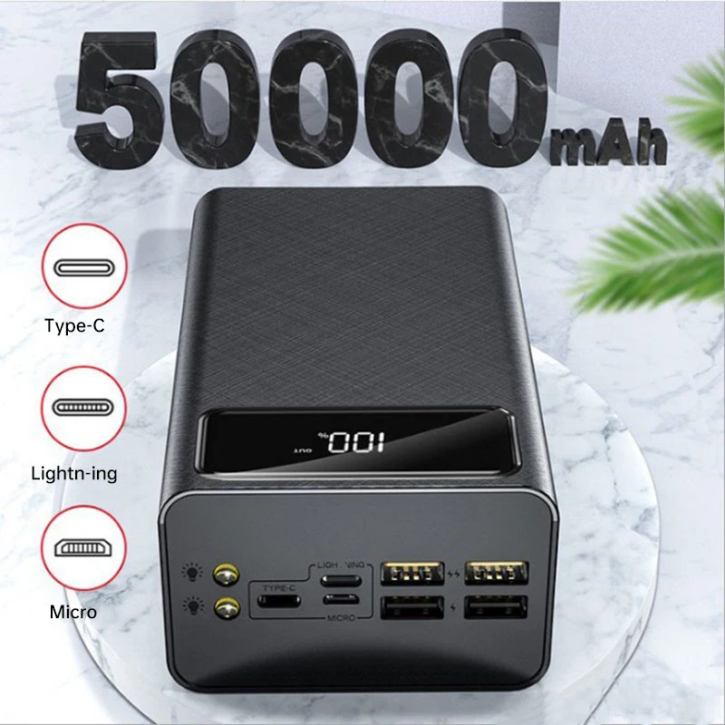 50000mah Power Banks & Power Station Consumer Electronics Outdoor Fast Charging Power Bank