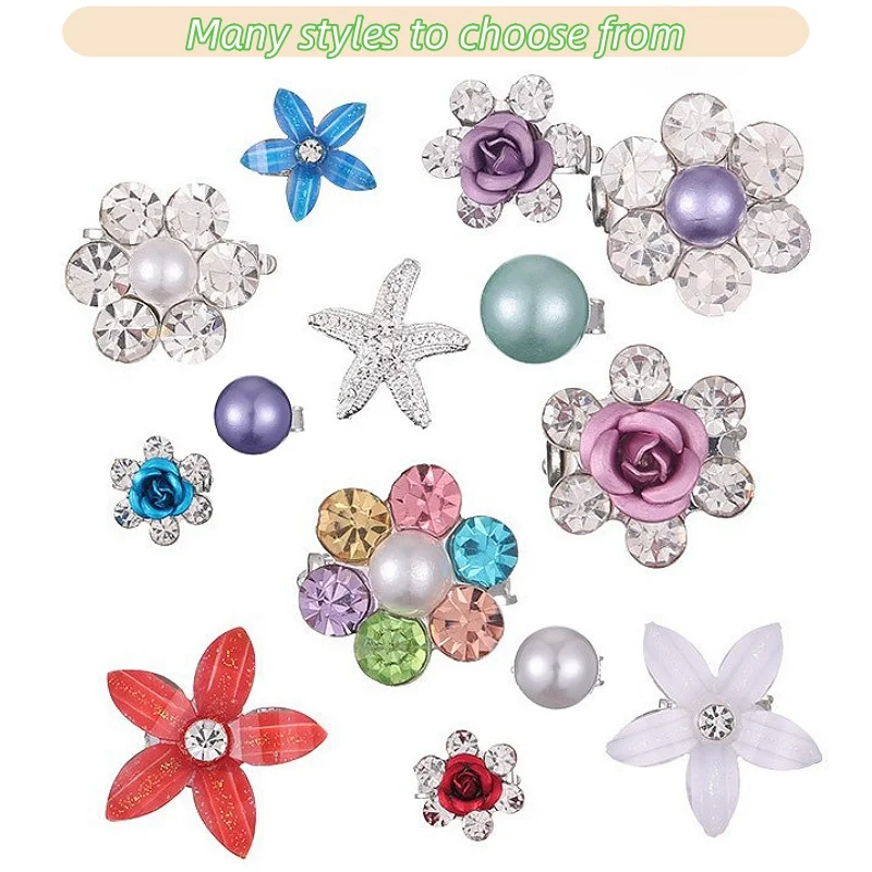 Wholesale Rhinestones Pearl Hair Clip Button Hand Made Fashion Bridal Hair Accessories Wedding Diy Alloy Crystal Hair Claw