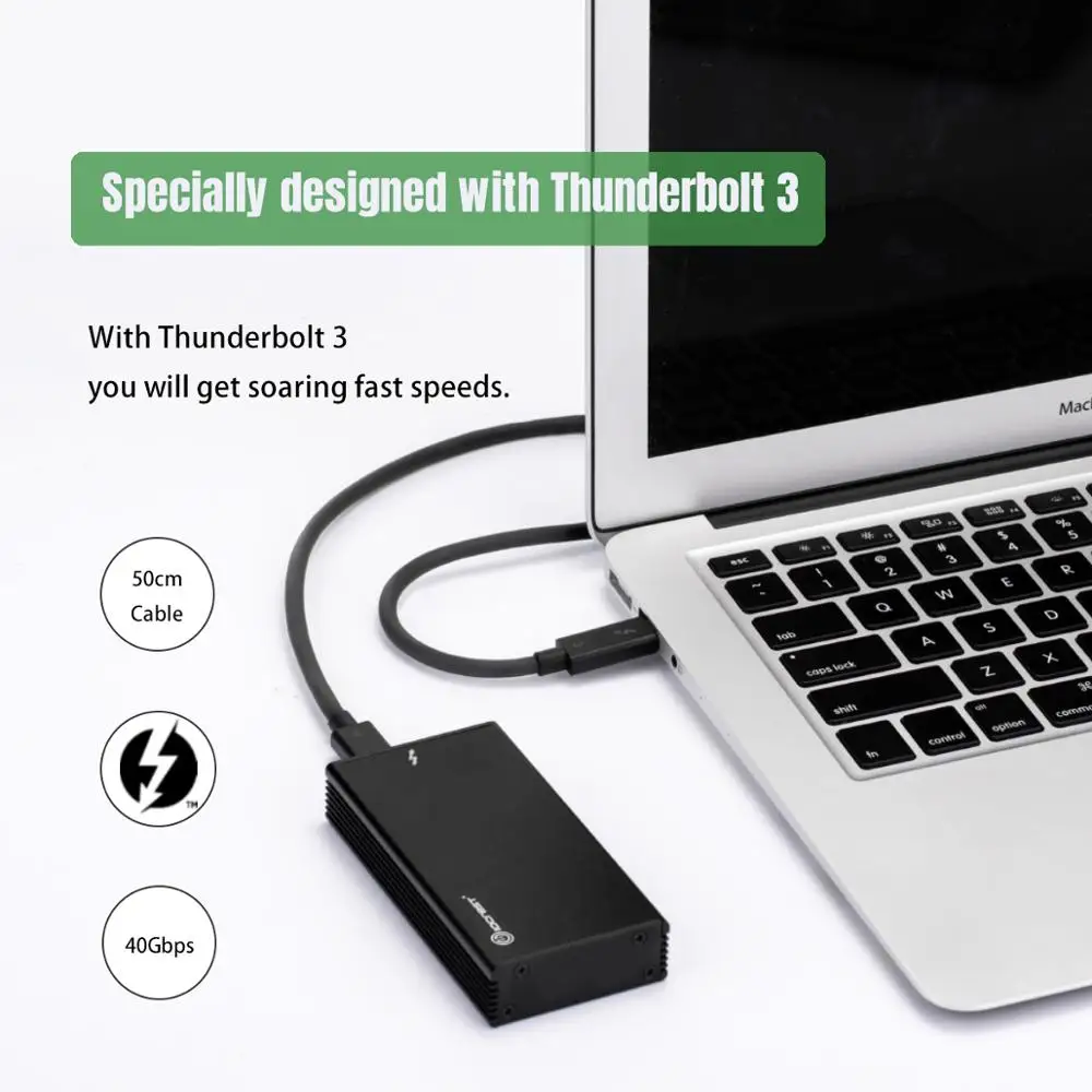  Сертифицированный корпус IOCREST thunderbolt 3 40 Гбит/с для NVMe M.2 SSD ноутбука и настольного