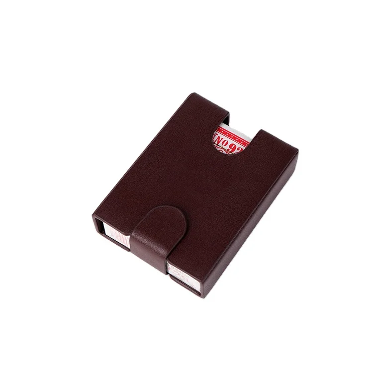 Custom Leather Poker Card And Box Deck Box Yugioh Poker Card Box Set