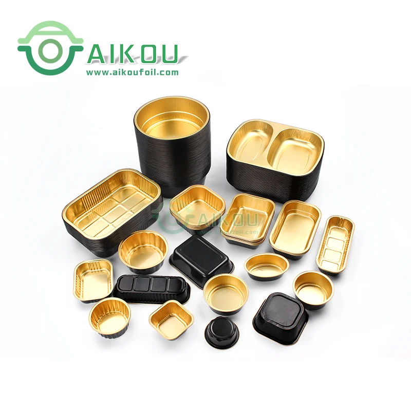 Two compartment colored divided catering plastic lid aluminum foil food contianer/tray