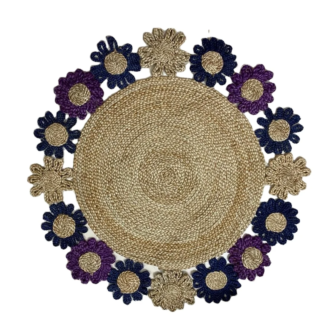 designed natural jute braided Floor Mats Natural Jute Carpet Rugs For Living Room Home Bedroom Entrance Hall Made in Bangladesh