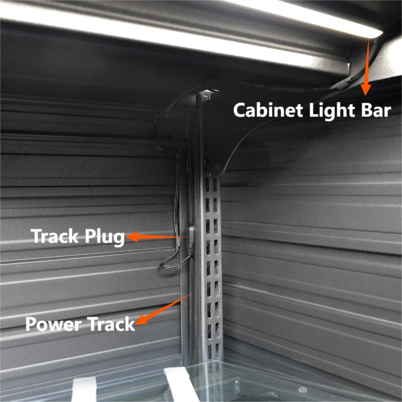 DC12V-36V Power Track LED System for Shelf Light Built-in Design More Safe Connectors Anti-counterfeit Design Guide Rail