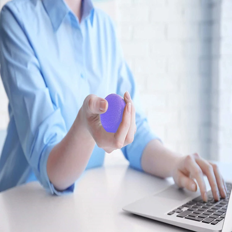 Manufacturer OEM custom Finger Hand Stress Ball for Muscle Tension Relief hand grip egg stress ball