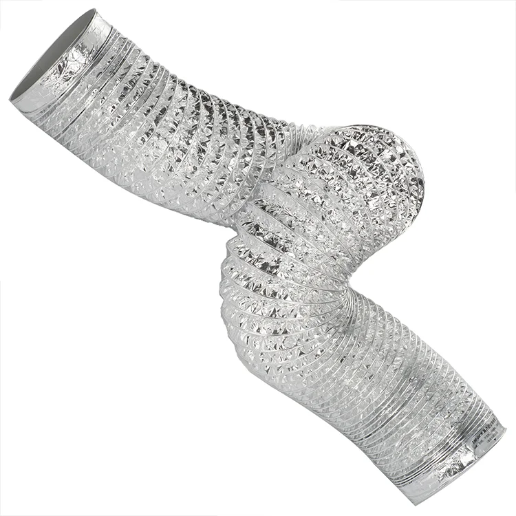 Air conditioner aluminium foil pipe rectangular flexible duct connector  insulated flexible duct