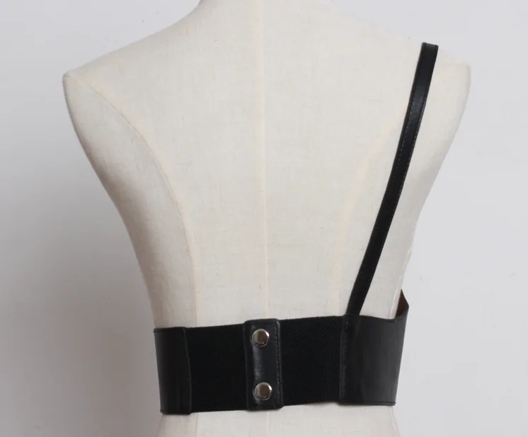 Fashion sexy leather Bust Strap Corset Harness Punk Gothic Body Bondage Cage Shoulder Wrapped Waist Strap Sculpting Women Belt