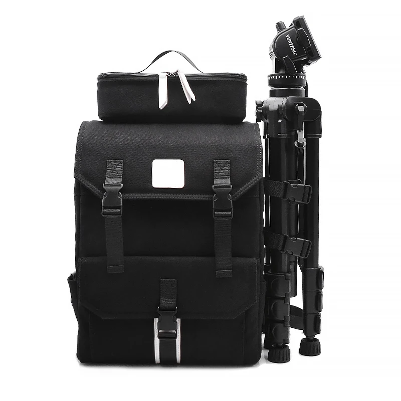 High Quality Canvas Professional Camera Backpack Bag Custom Large Capacity Video Camera Bags For Photography