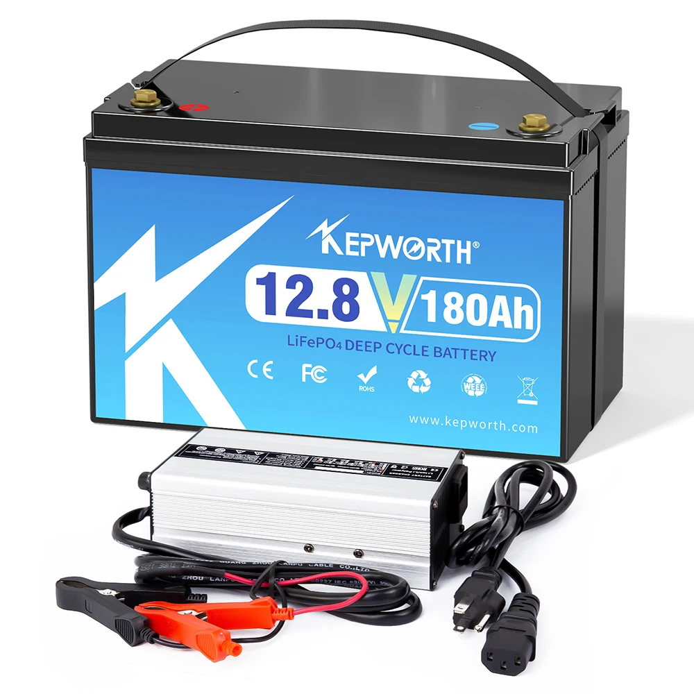 2024 hotsell Kepworth 12V 180Ah LiFePO4 Lithium Iron Phosphate Battery Built-in BMS 4000+times Cycles Power Home Energy Storage