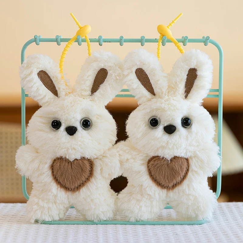 Hot Custom Plush Keychain Toy rabbit Stuffed Light Keychain for Bag Charm Accessories Milk Tea Coffee Cups plush Keychain