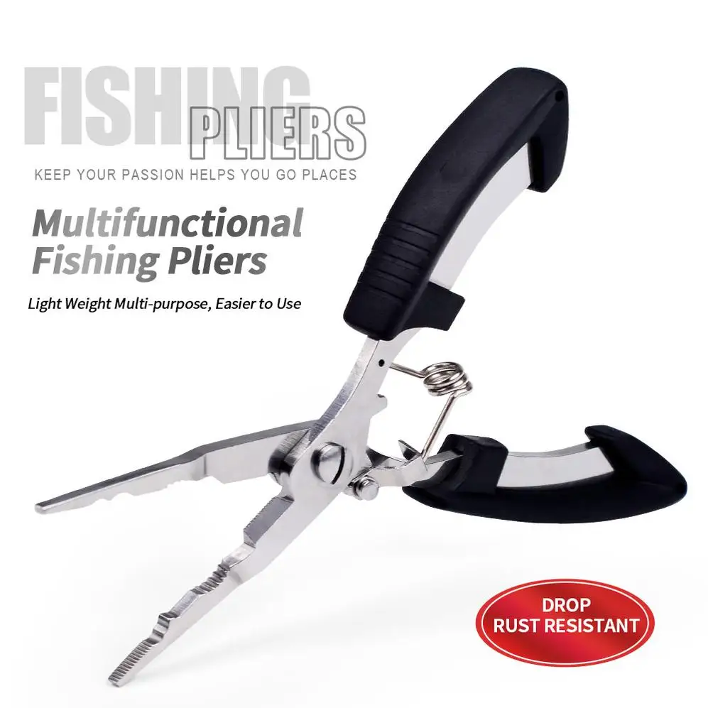 Fishing Scissors Pliers For Fishing Fly Finger Grip Fishing Split Ring Plier Fishing Pliers Crazy Shark