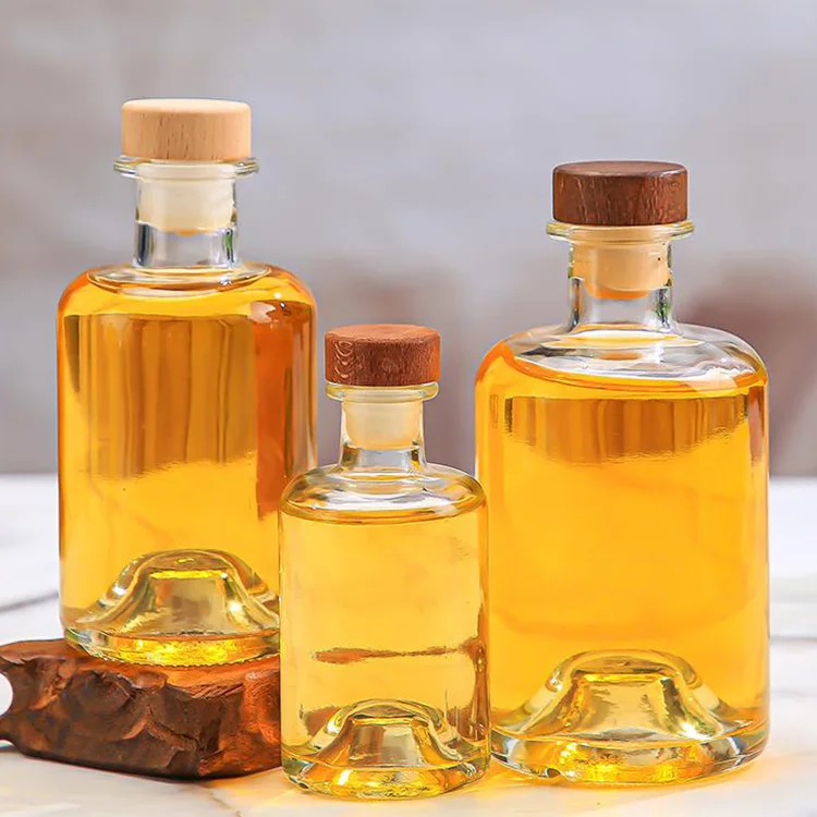 Liquor Glass Bottle 250ml  500ml 16oz   Glass Bottles Manufacture Custom 500ml Rum Vodka Liquor Gin Glass Bottle