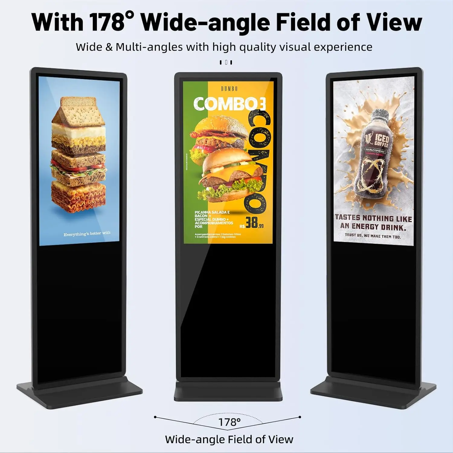 OEM Indoor Digital LED Display Advertising Media Cabinet Floor Installation LED Panel 1-Year Warranty Video LED Screen Brand