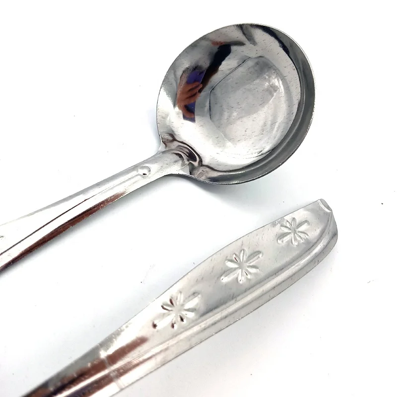 Chinese stainless steel hot pot soup spoon dinner spoon use for home restaurants coffee shop