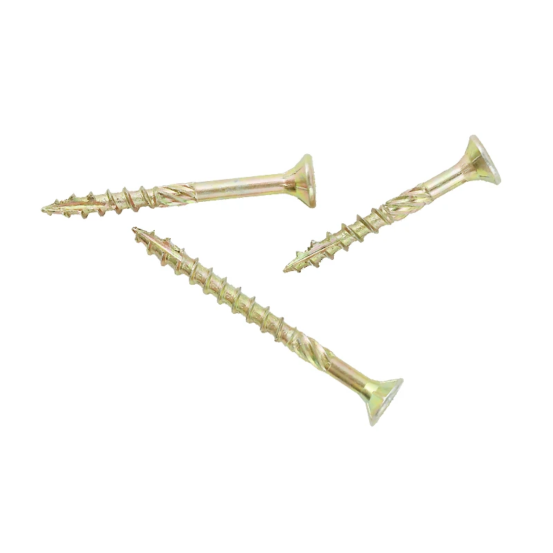 Zinc plated Spax CSK turbo screws with pozi-3 drive and serration thread