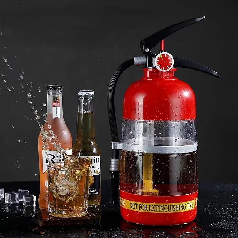 Hot sale 2 L fire extinguisher creative beer dispenser 1000 ml liquid Beverage drink dispenser for party
