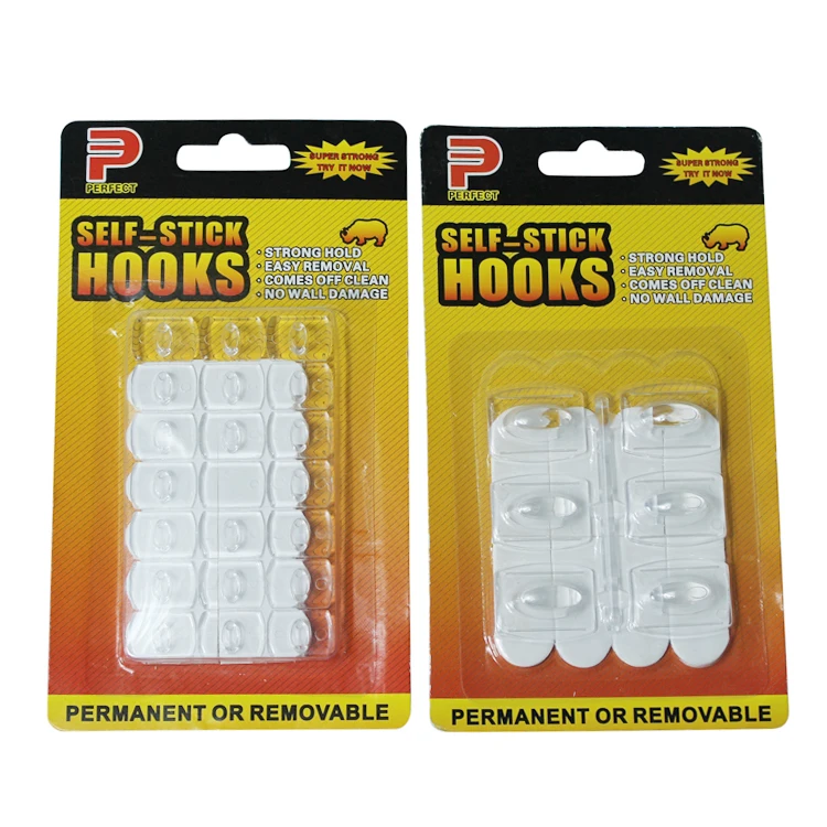 transparent strong self adhesive plastic hooks clear for clothes hanger