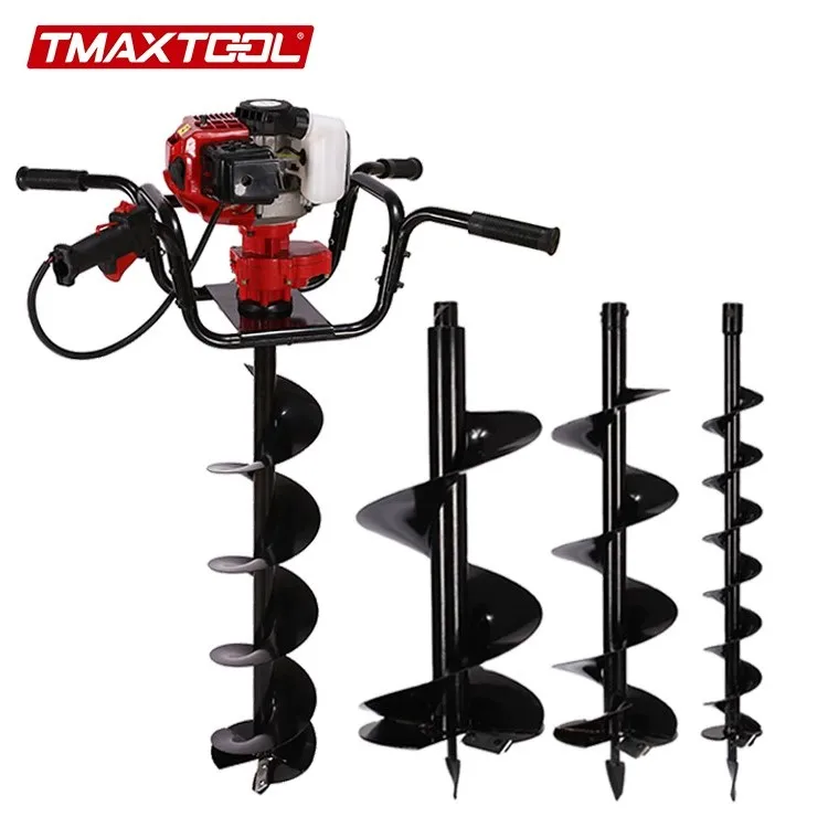 Top Sale High Quality Gasoline Earth Auger 52CC 1600W Ground Drill Portable Hand Earth Drill