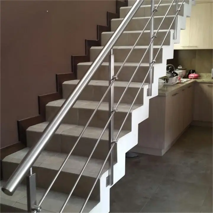 Inox Steel Cable Deck Railing System Frameless Stair Balustrade Handrail Design For Home