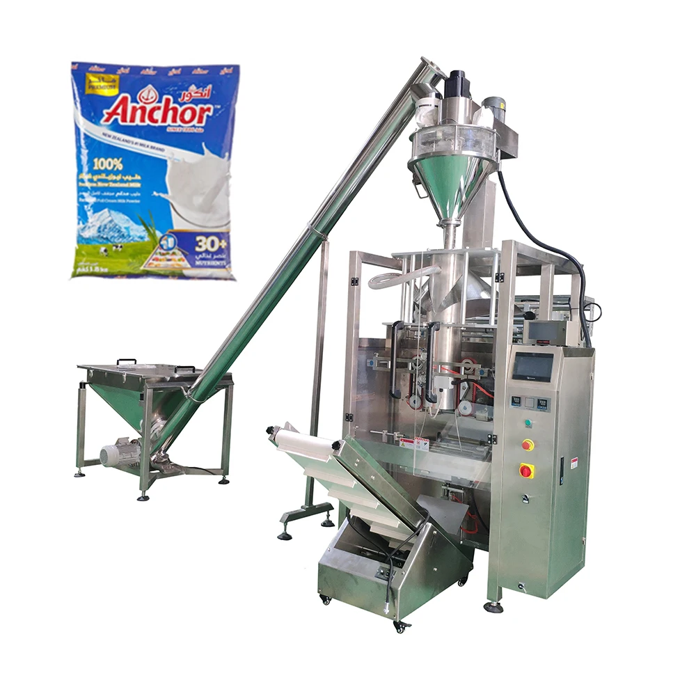 Packing Machine for weighing and sealing powder with red pepper chili and специями Mashala