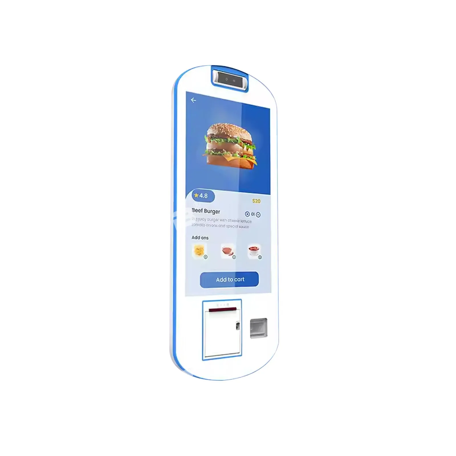 360SPB Fast Food Takeaway Touch Screen Ordering Self Service Machine Manufacturer Desktop Kiosk Payment Terminal For Restaurant