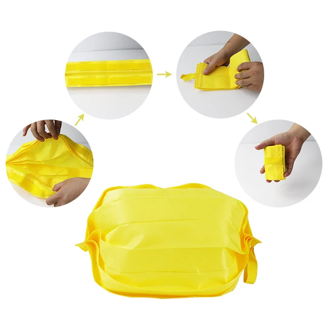 Custom Logo Portable Small Grocery Bag Reusable Folding Foldable Shopping Bag