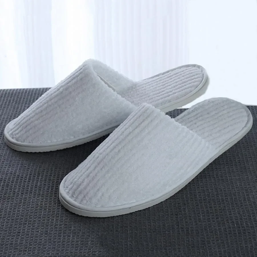 Custom Hotel Supplies Guest Room Spa Travel Closed Toe Disposable Slippers