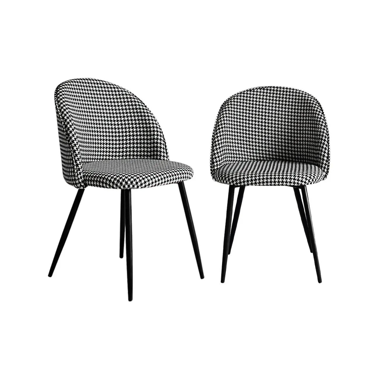 Stylish comfortable Tartan cloth dining chair