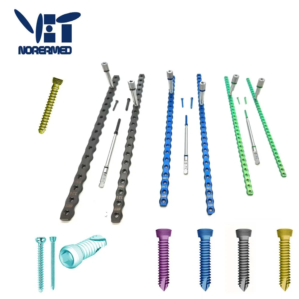 China Manufacturer Veterinary Orthopedic Titanium AO TYPE Mono axial Locking Plate Implant for Cat and dog fragment surgery