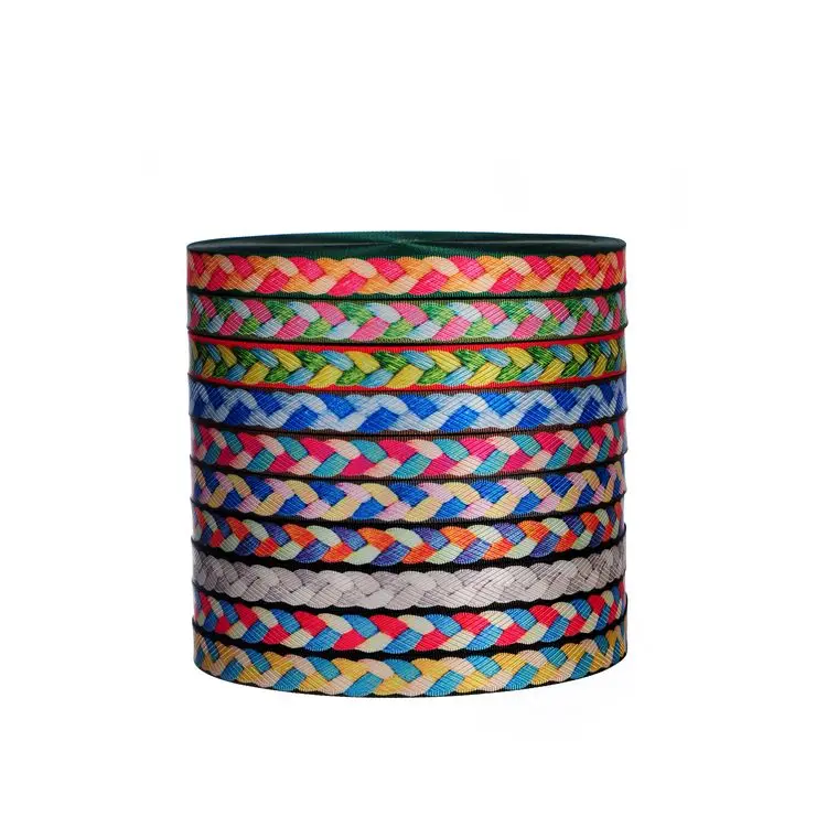 Hot sale high quality herringbone stitching webbing pastoral braid heat transfer printing webbing