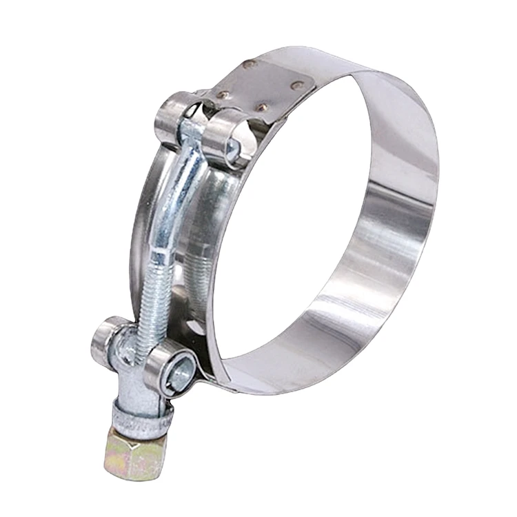 Quick locking stainless steel T bolt clamp for filter hose connecting