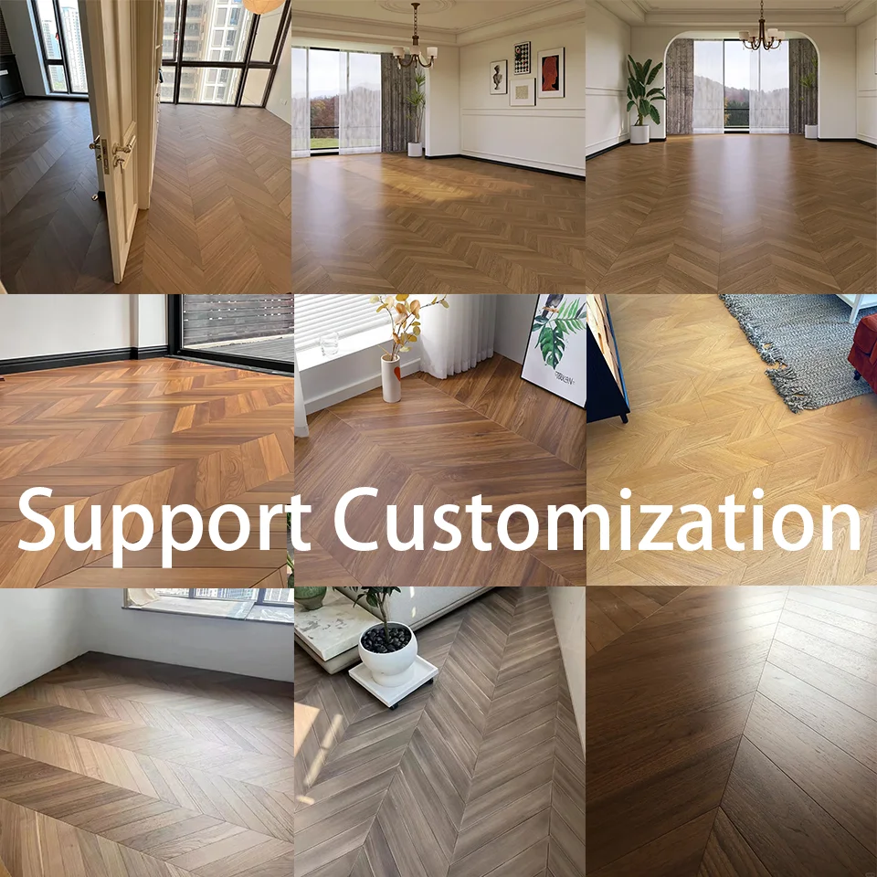 Finished Oak Walnut Chevron Herringbone Maple Hardwood Teak Wood Flooring Tile Price Solid Wood Tile Flooring Living Room