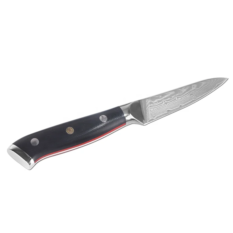 3 5 дюймовый кухонный нож из дамасской стали с ручкой G10 дамасский Нож Для Чистки