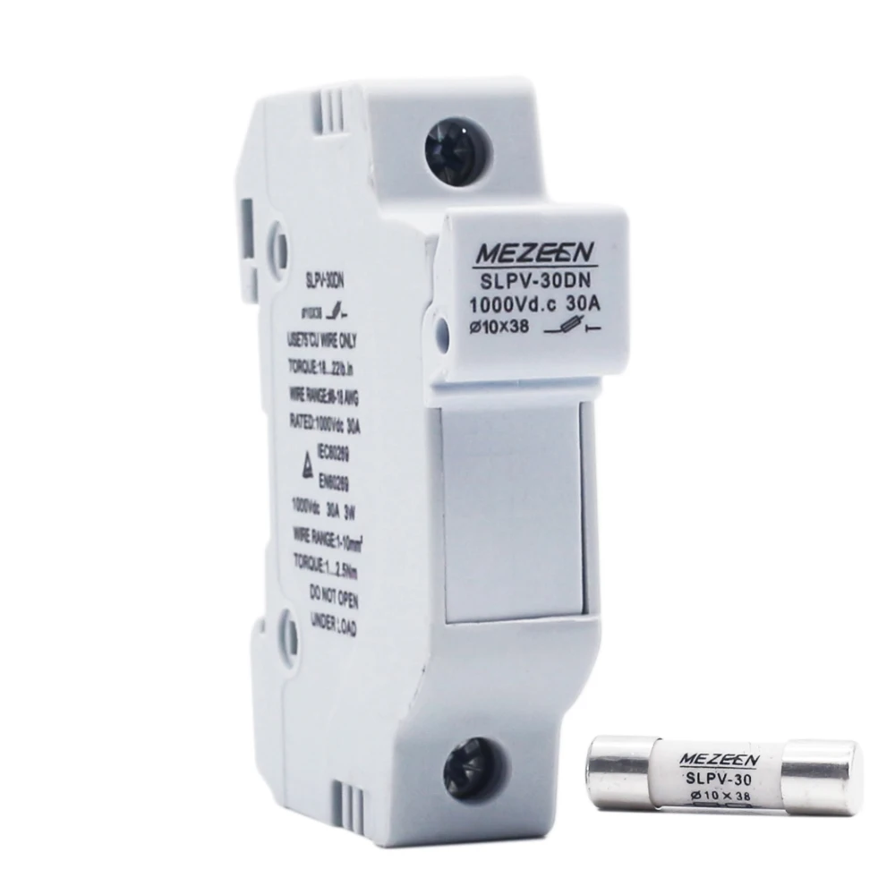 Электрический предохранитель и низкое напряжение Солнечный PV DC 1000 В однополюсный держатель предохранителя постоянного тока с предохранителем