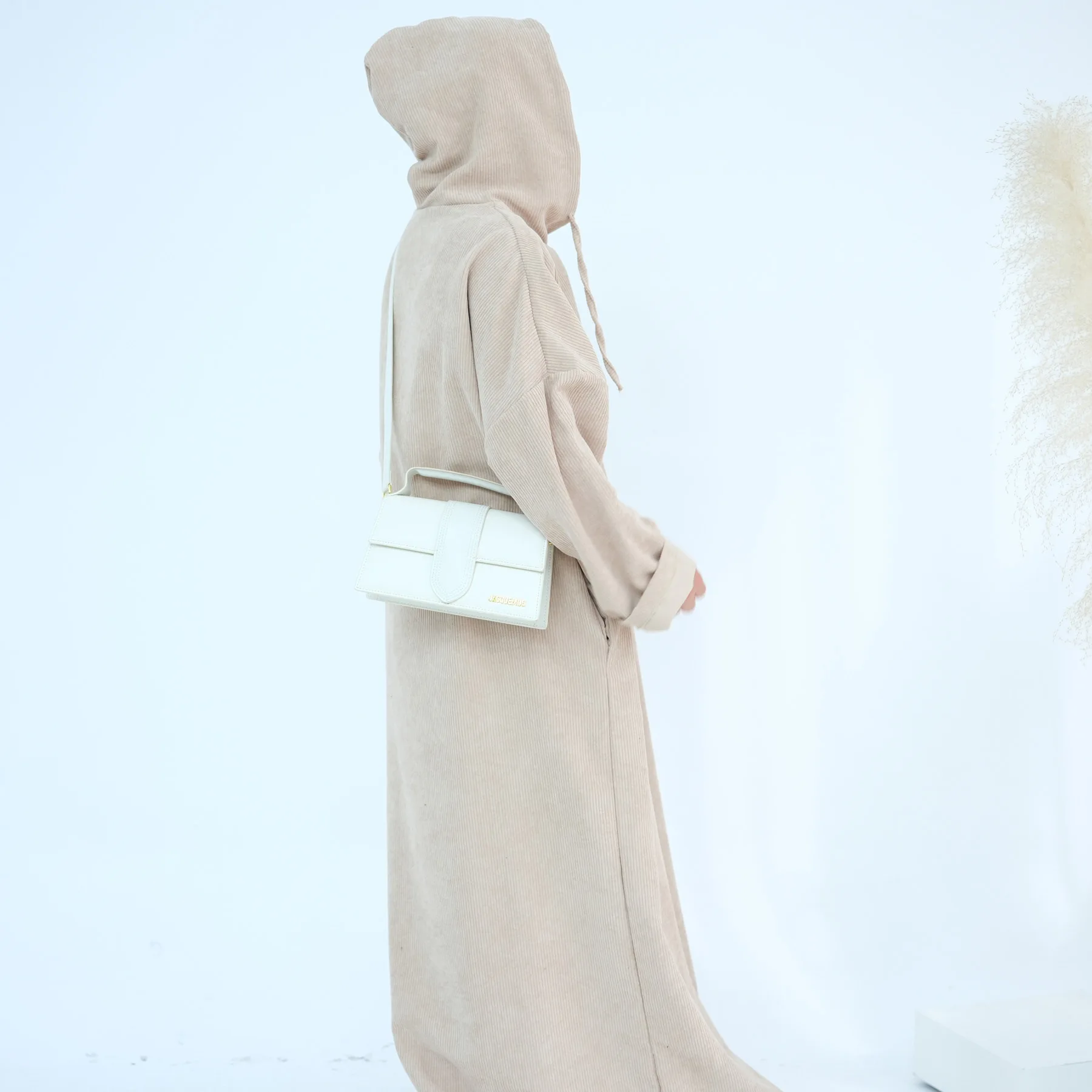 Solid Color Hoodies Women Long Sleeve Abaya Dubai Jumper Sweatshirt Dresses Plain Warm Shirt Ladies Hooded Dresses