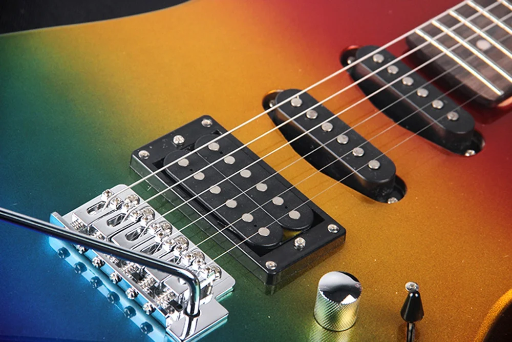 BX-ST-M2Rainbow  Customized Babson Electric Guitar Acoustic Hot Selling Wholesale Guitar For Sale