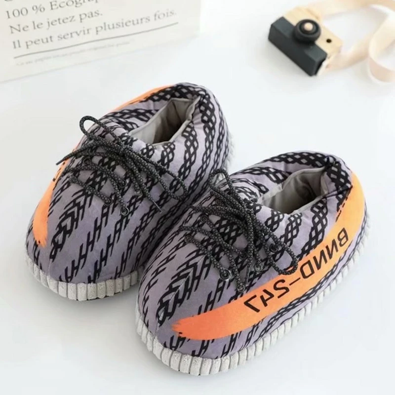  Оптовая продажа плюшевые теплые домашние тапочки yeezy унисекс