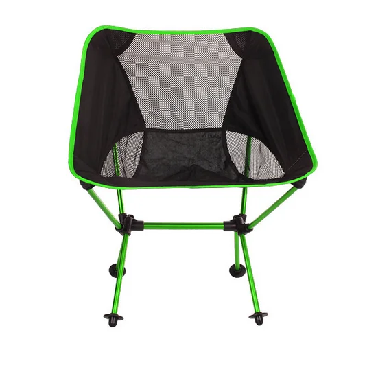 
Portable Camping Chair with Adjustable Height Compact Ultralight Folding Backpacking Quad Chairs with Carry Bag 