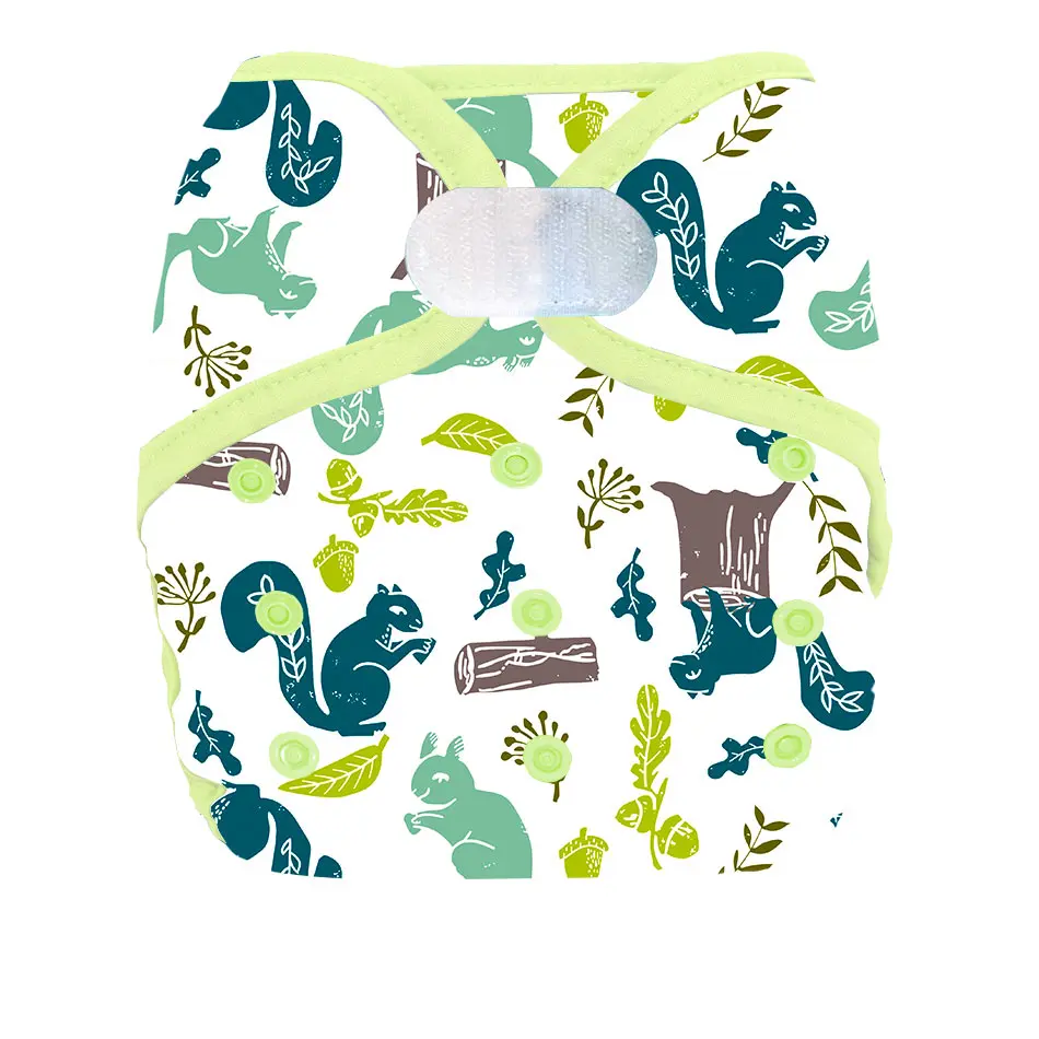 One Size Hook and Loop Cloth Nappy Waterproof PUL Fabric Adjustable for Cloth Diaper