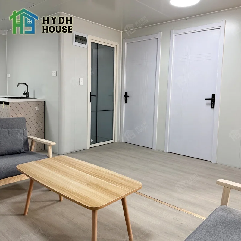 Hydh Custom Design steel structure prefabricated buildings Foldable expanding container house with bathroom
