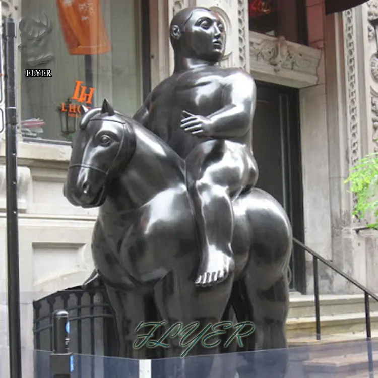 Hot selling art garden decoration abstract fernando botero bronze fat horse statue