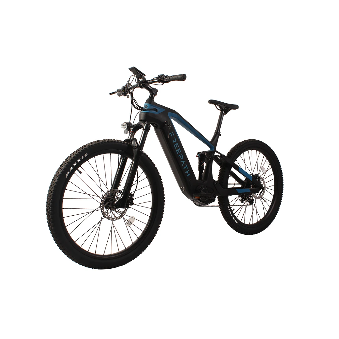 Carbon fiber electric mtb 500w mid motor full suspension electric bike electric mountain bike for adult