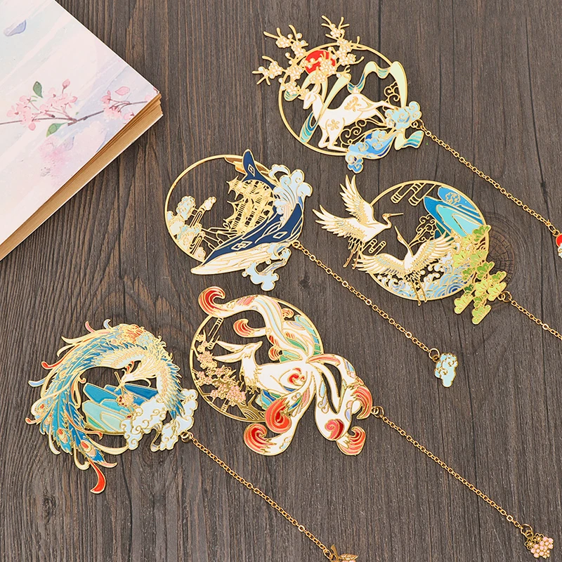 Bookmark Packaging Metal Cutout Cute Soft Enamel Custom Stainless Steel Logo Metal Gold Brass Bookmark Custom Book Mark
