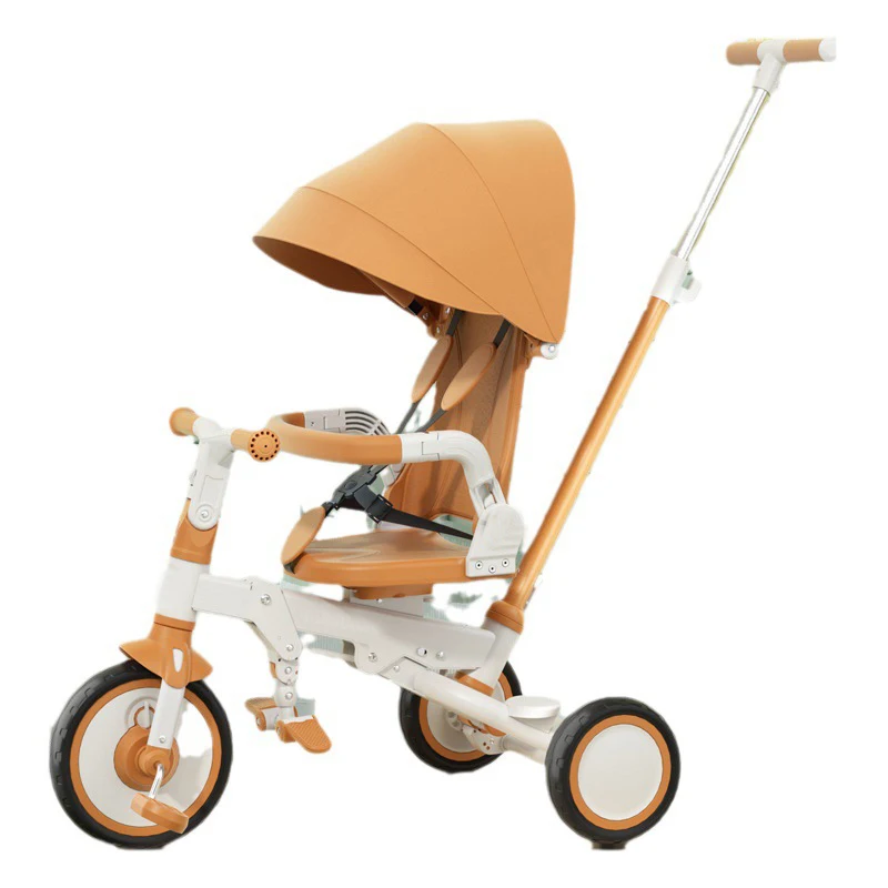 Brightbebe Multifunctional Foldable Tricycle Kid For 2-5 Years Old Tricycle For Kids With Pedals & Seat Kids Trike With Big Cano